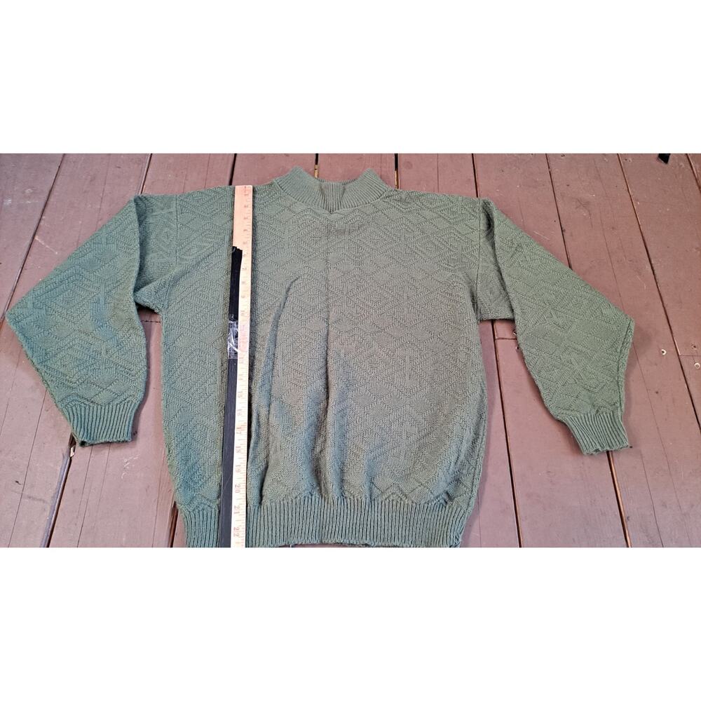 Vintage Rose Green Pullover Sweater Size M Made in USA - Picture 2 of 4